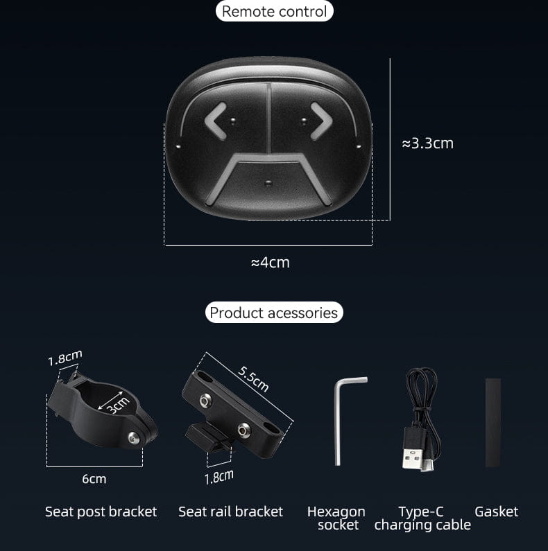 Bike Bicycle Smart Brake Back Tail light with Wireless