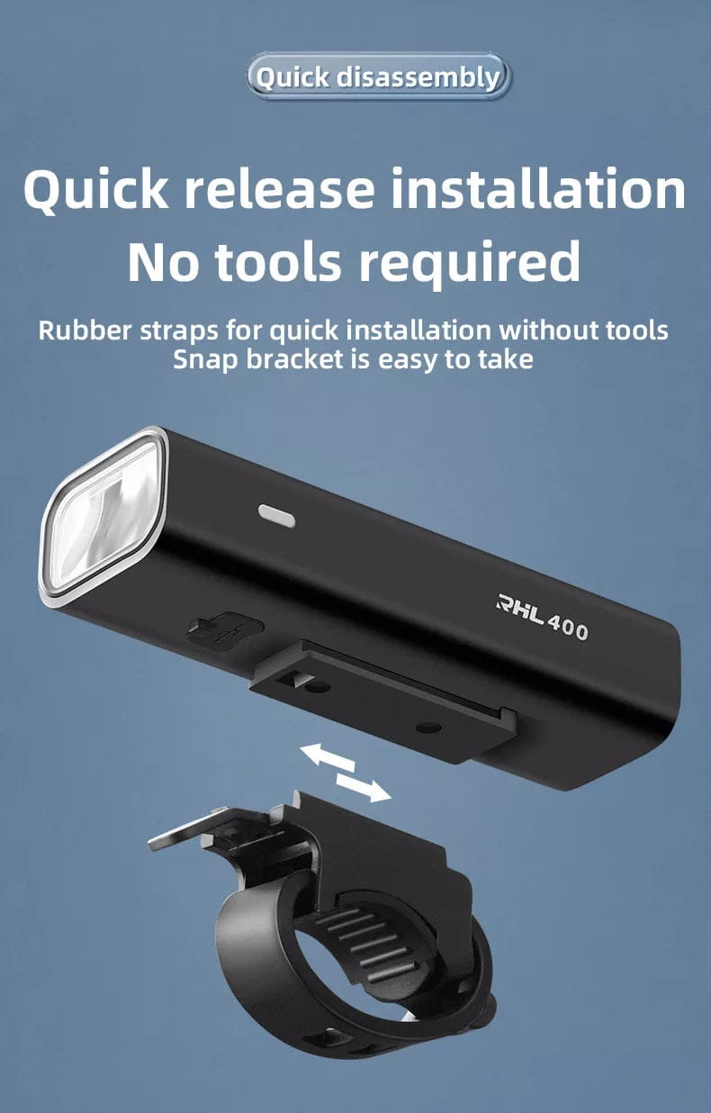 Bike Front Light Bicycle 400 Lumens Handlebar Lamp