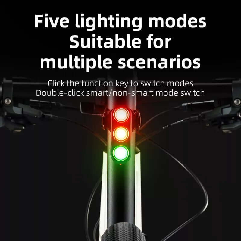 Bicycle Smart Brake Taillight Saddle Light