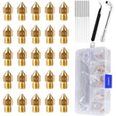 25PCS MK8 3D Printer Extruder Brass Nozzles for Creality