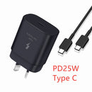 25W Super Fast Wall Charger Type-C Cable For Samsung Galaxy