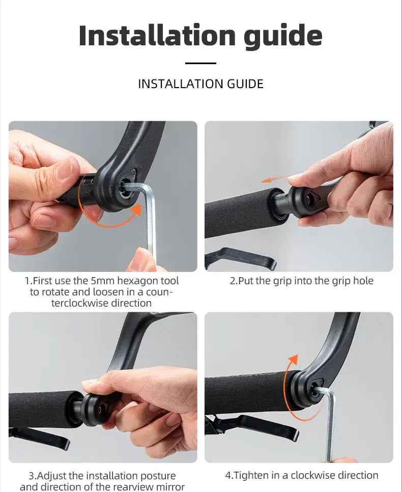 Bicycle Handlebar end Rearview HD Mirror Adjustable-1 Pair