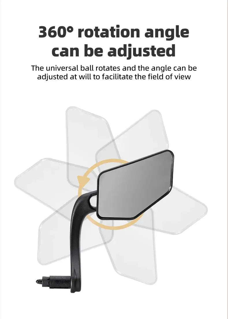Bicycle Handlebar end Rearview HD Mirror Adjustable-1 Pair