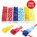 260PCS T-Tap Electrical Wire Crimp Terminals Quick Splice