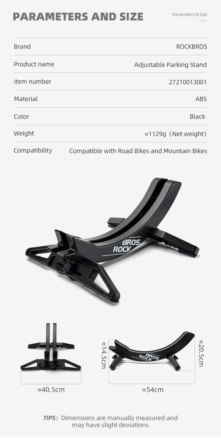 Bicycle Parking Stand Rack Adjustable Width for MTB Road