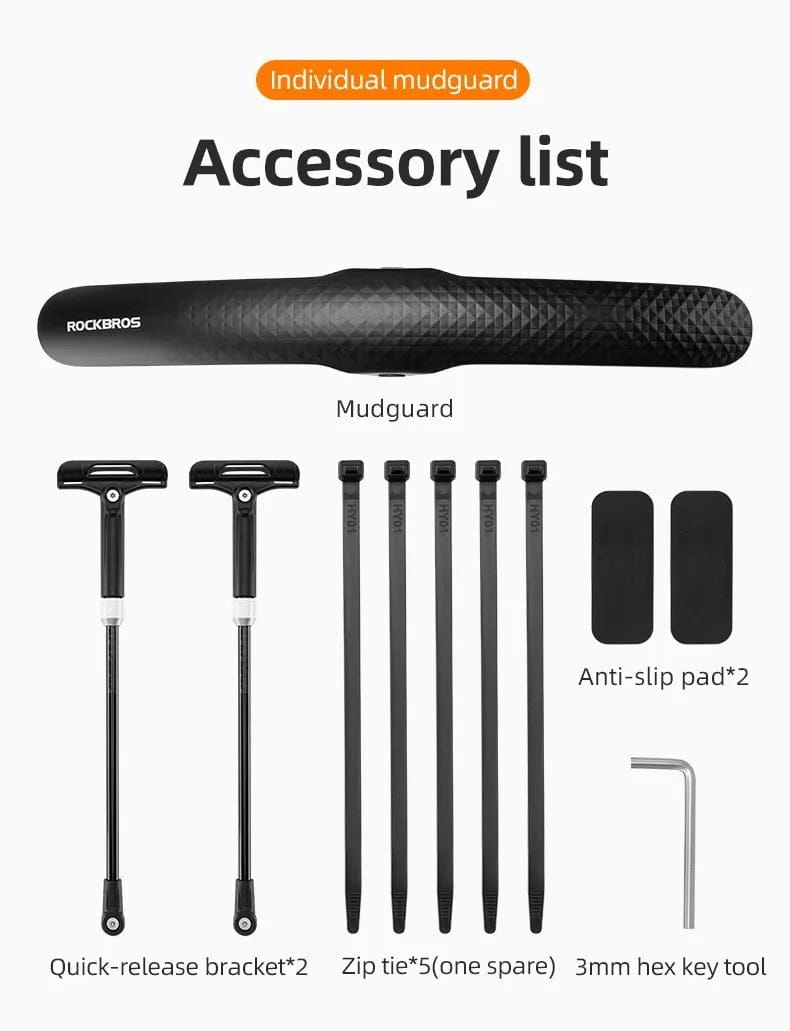 700C Road Bike Front Rear Mudguard Bicycle Fender Adjustable