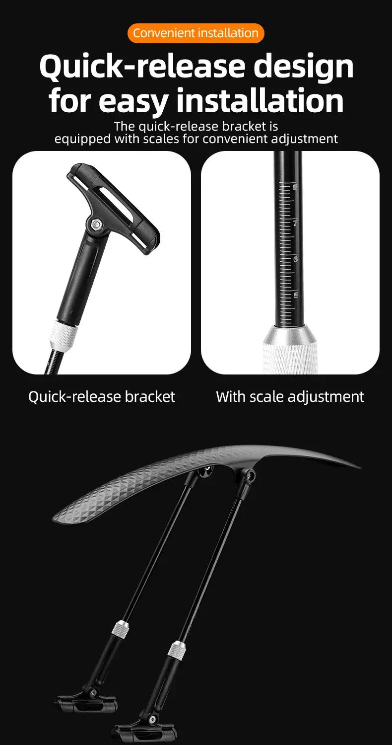 700C Road Bike Front Rear Mudguard Bicycle Fender Adjustable