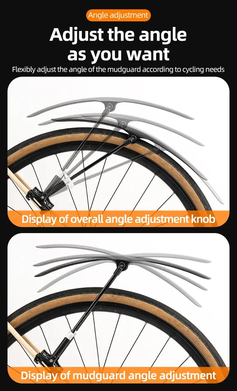 700C Road Bike Front Rear Mudguard Bicycle Fender Adjustable