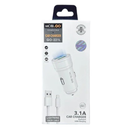 Mobigo Dual USB Car Charger With Lightning Cable GO221L