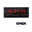 36CM Large LED Wall Desk Clock With Calendar Temperature