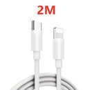 2M 27W PD QC Fast Charging Lightning To USB Type C Cable