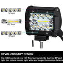 2x 4inch CREE LED Work Light Bar Spot Flood OffRoad Driving