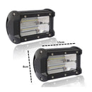 2X 5inch LED Work Driving Light Bar Flood Beam Offroad Boat