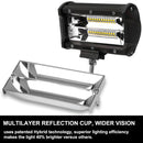 2X 5inch LED Work Driving Light Bar Flood Beam Offroad Boat