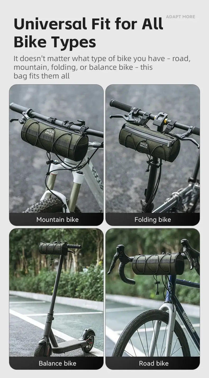 Bicycle Front Handlebar Cylinder Bike Storage Bag 2L