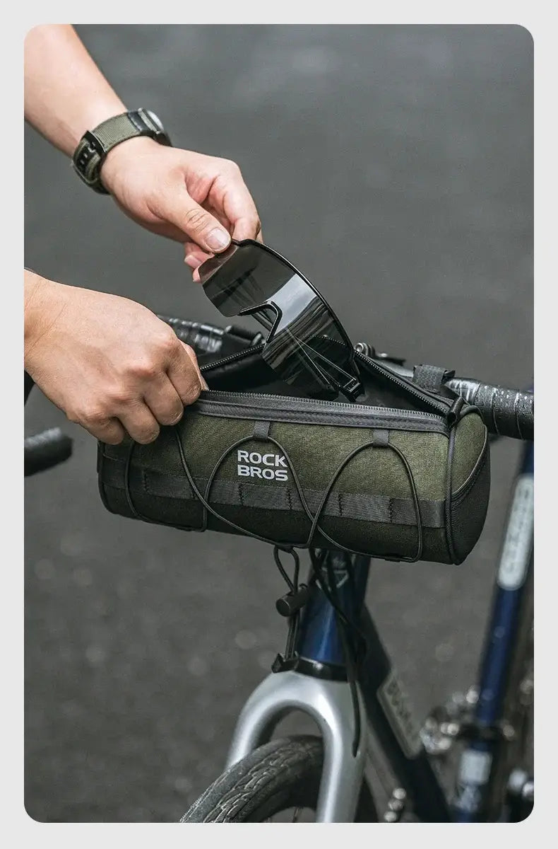 Bicycle Front Handlebar Cylinder Bike Storage Bag 2L