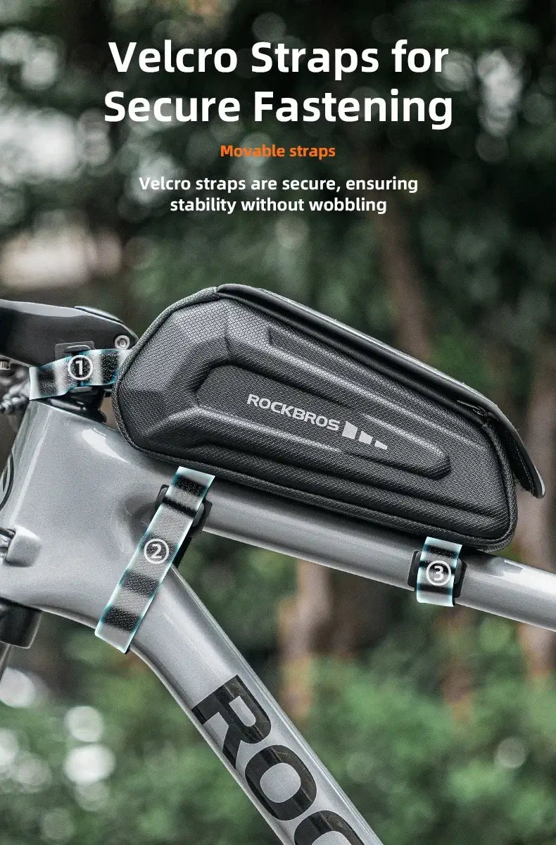 Bike Bicycle Top Tube Front Frame Bag Phone Mount Holder