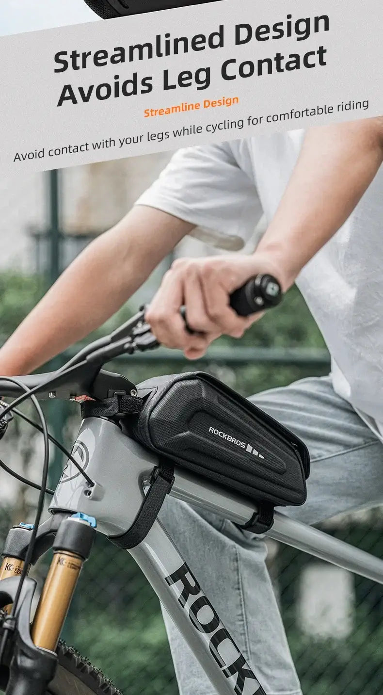 Bike Bicycle Top Tube Front Frame Bag Phone Mount Holder