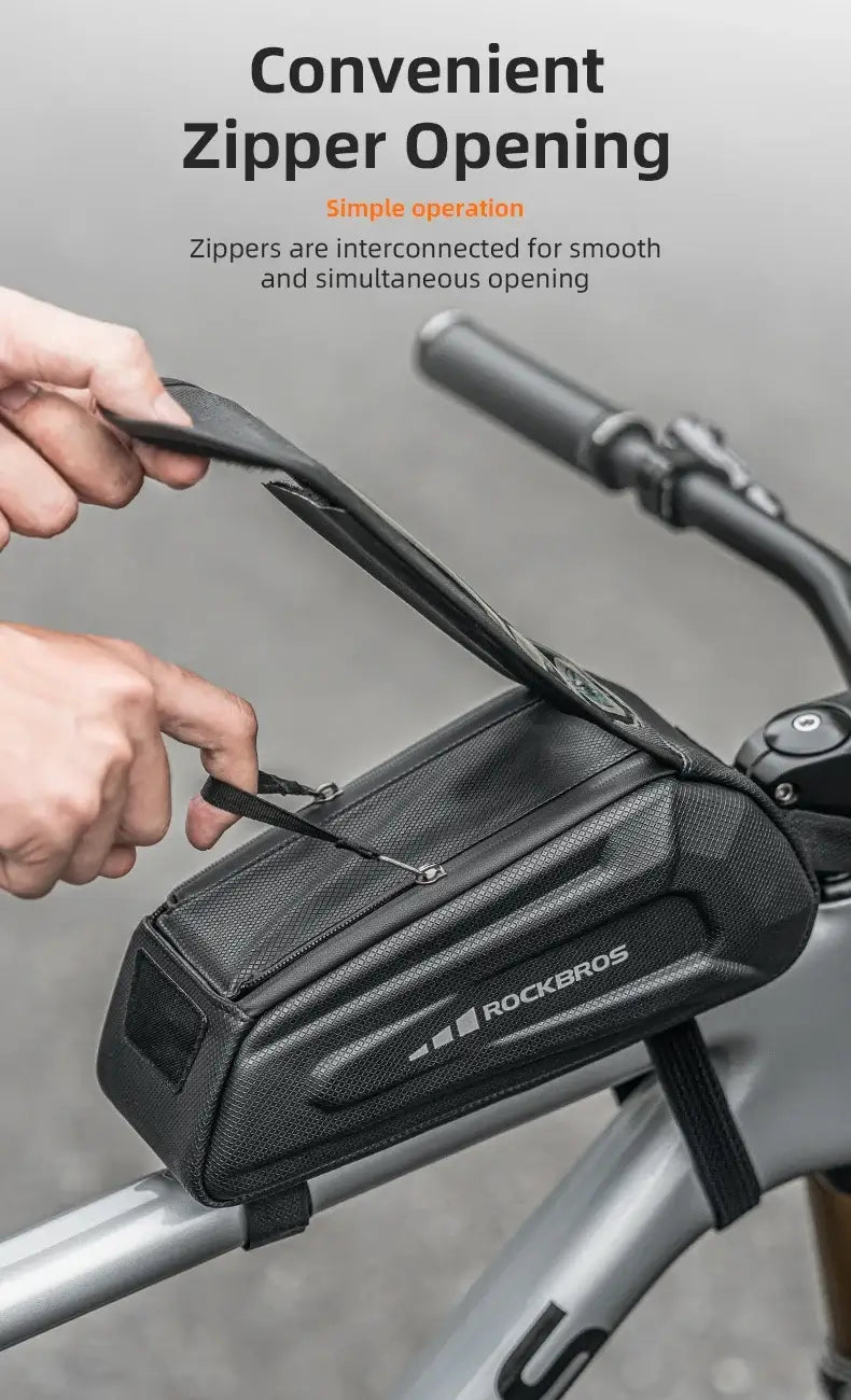 Bike Bicycle Top Tube Front Frame Bag Phone Mount Holder
