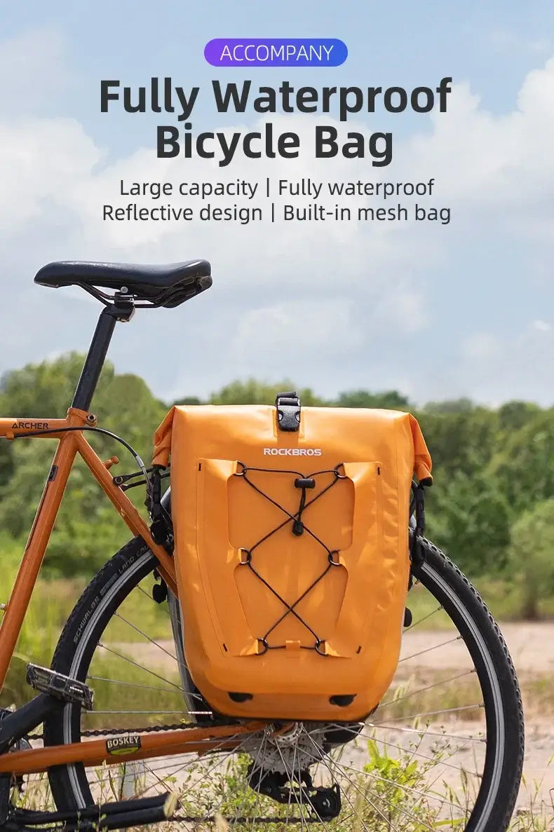 Waterproof Bike Rear Rack Carrier Trunk Travel Pannier Bag