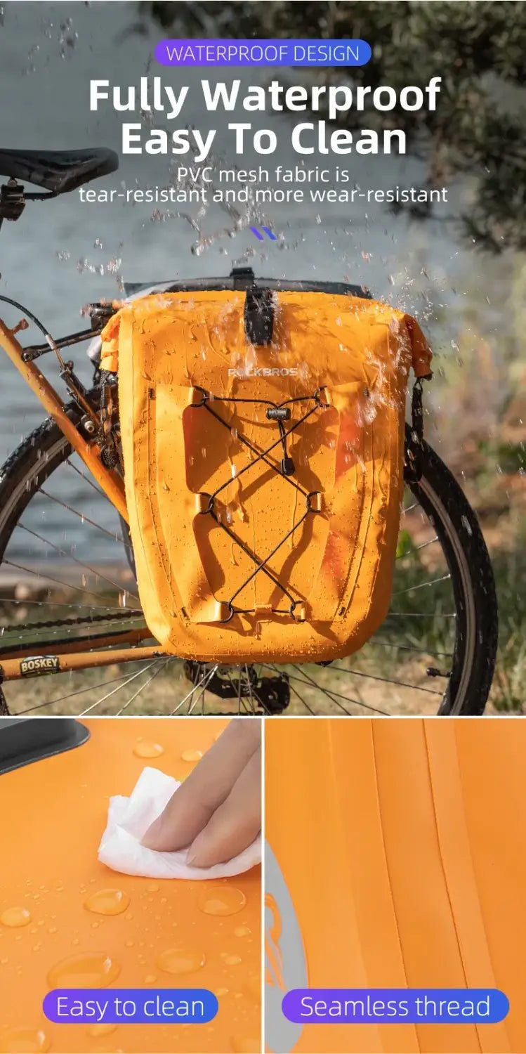 Waterproof Bike Rear Rack Carrier Trunk Travel Pannier Bag