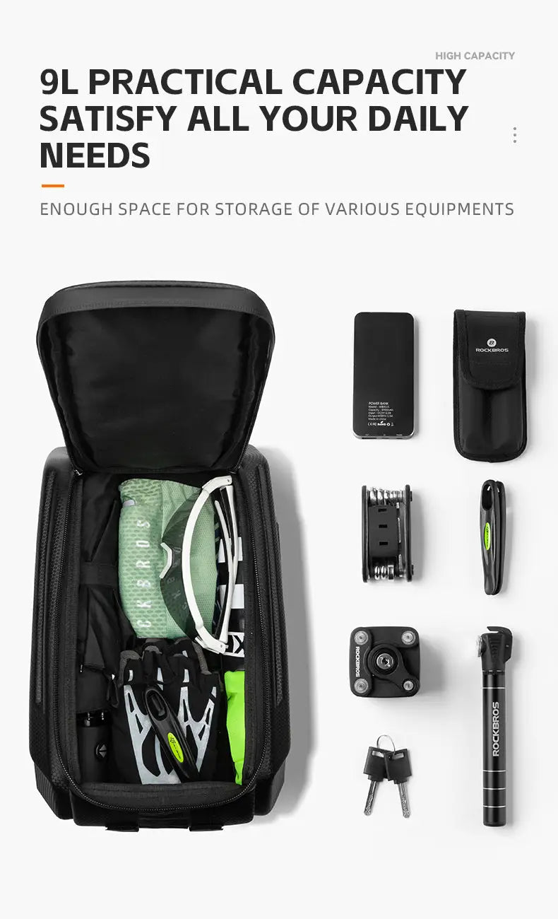 Cycling Bicycle Rack Pannier Rear Seat Trunk Bag 9L