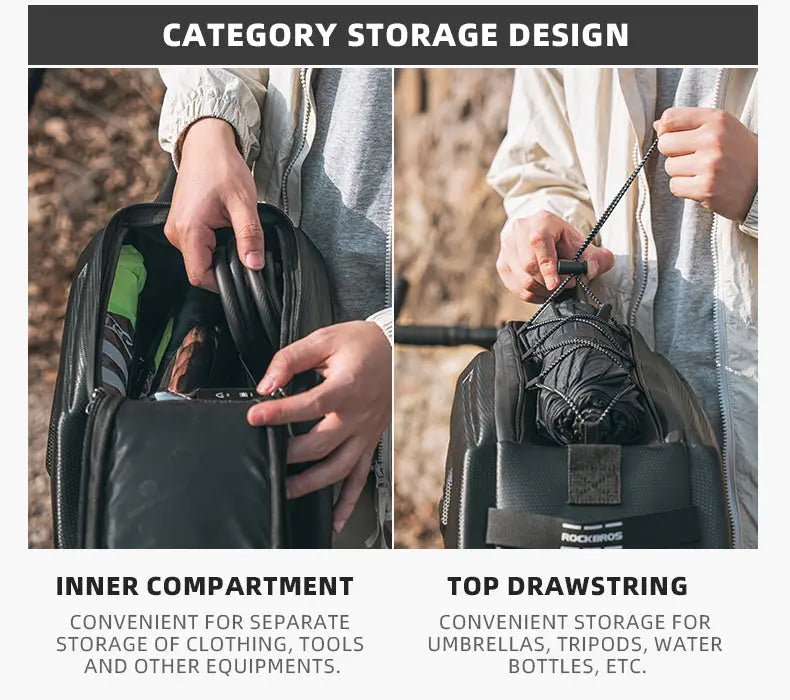 Cycling Bicycle Rack Pannier Rear Seat Trunk Bag 9L