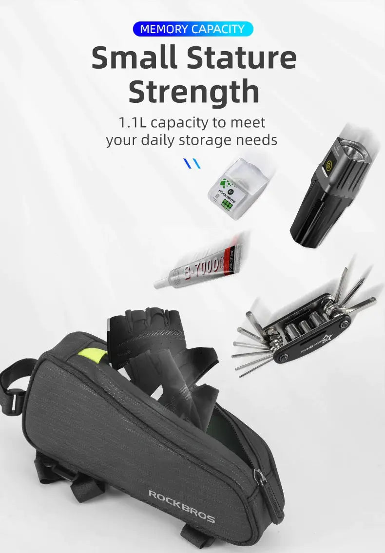 Cycling Bicycle Front Top Tube Bag Frame Bag 1L For MTB