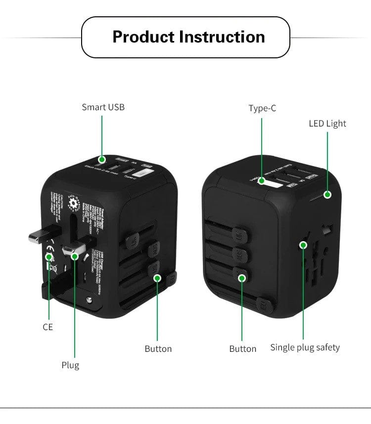 International Travel Adapter Charger Universal Plug For EU