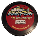300m Meanfish x12 strand Premium Fishing Braid - Multicolour