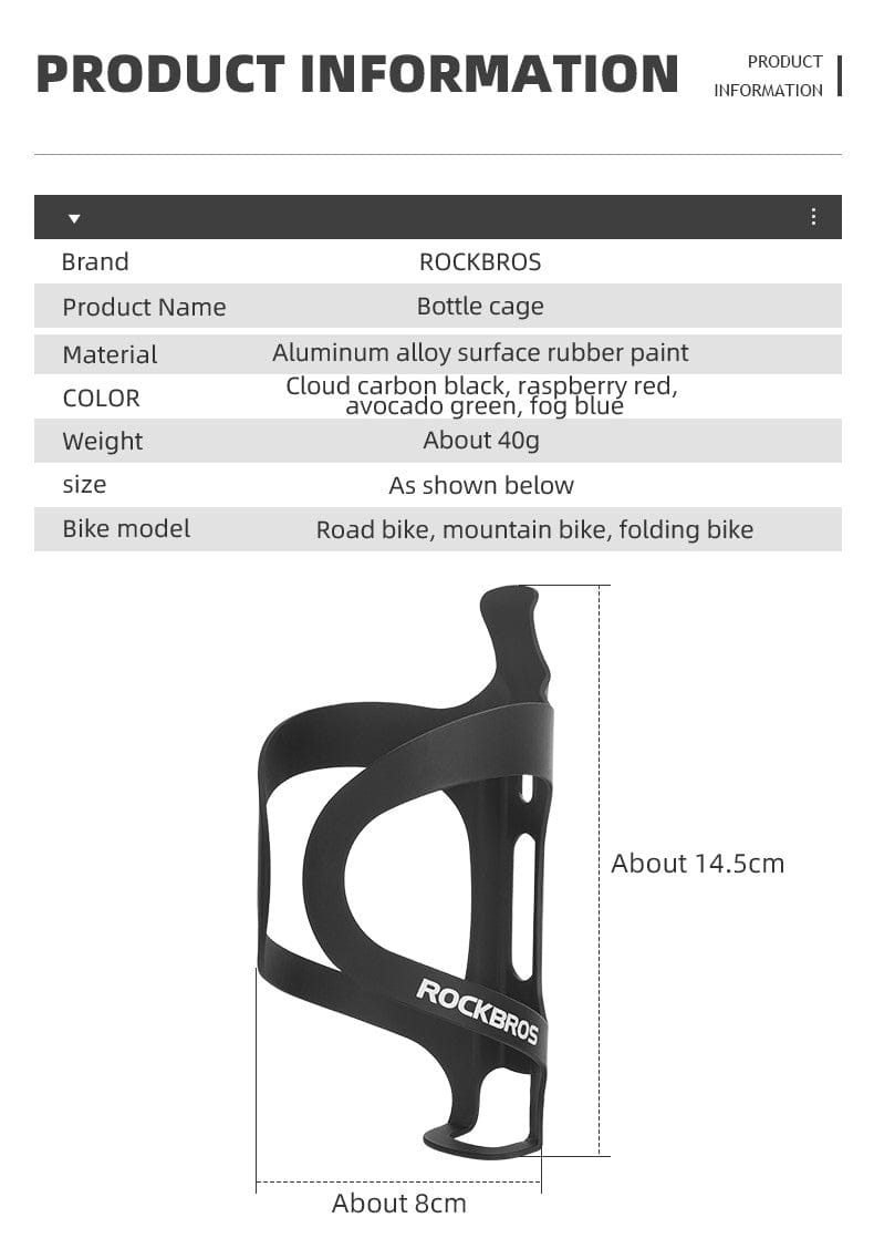 Bike Bicycle Water Bootle Cage Holder Lightweight Alloy