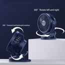 Portable Mini Clip Fan 4 Speed Adjustable USB Rechargeable
