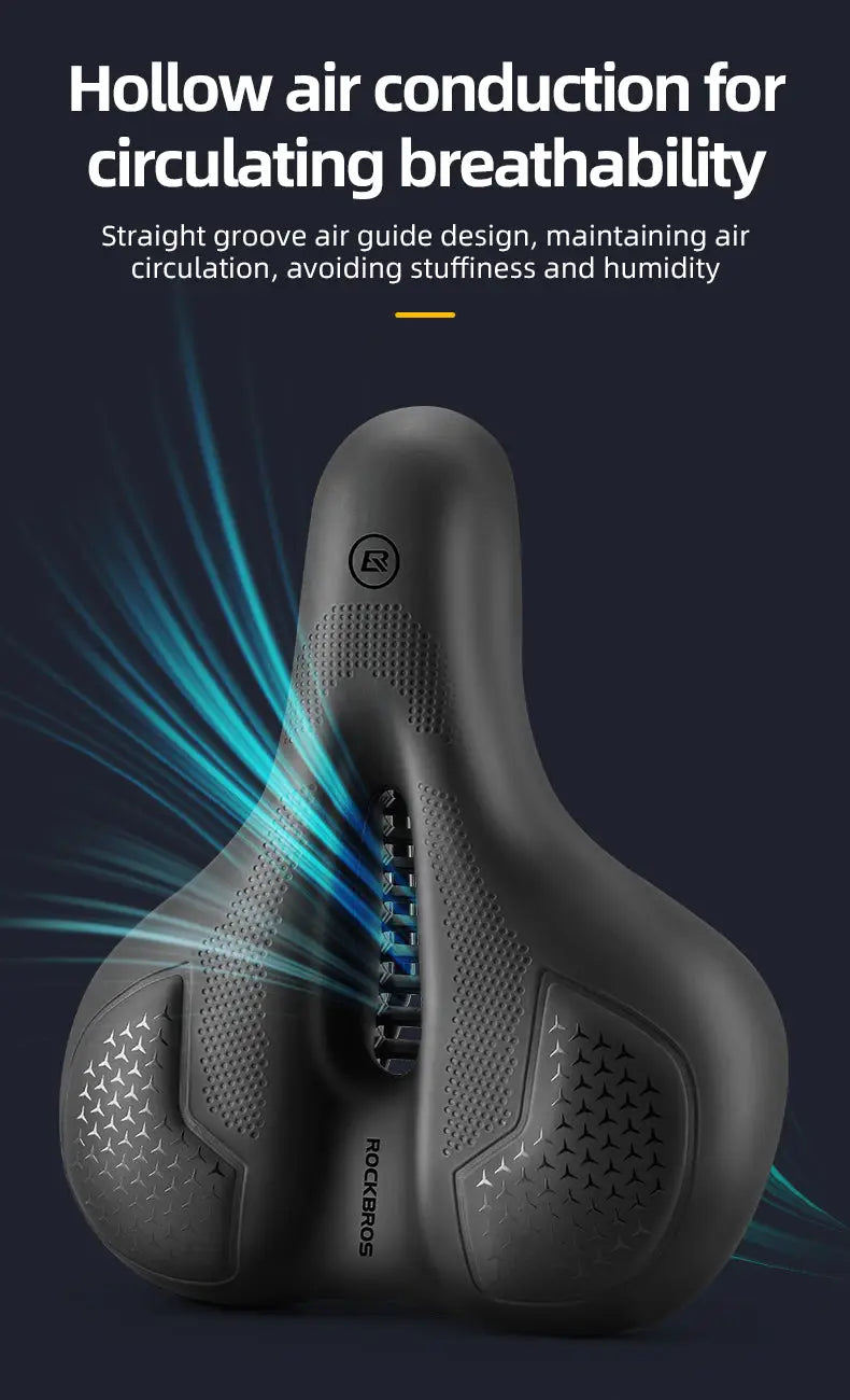 Bicycle Saddle Shockproof Cycling Bike Seat PU Leather