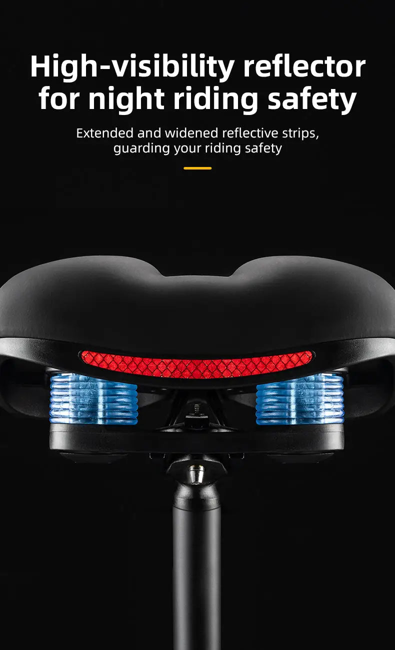 Bicycle Saddle Shockproof Cycling Bike Seat PU Leather