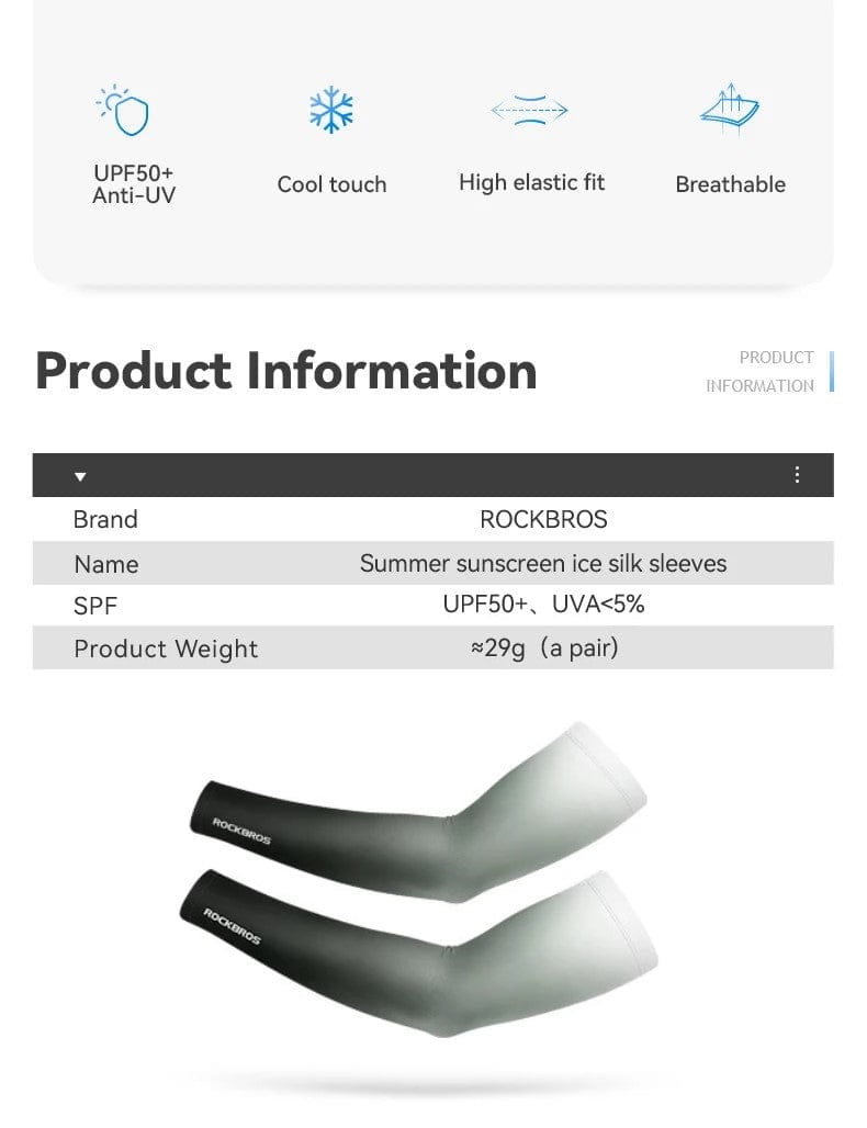 Arm Sleeves Sleeve Sun UV Protection Breathable for Cycling