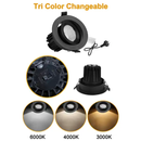 13W 1150 lumens ,Tri-Color Dimmable LED Downlight, Dia 102mm