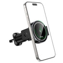 5W Wireless Charging Magnetic 2-in-1 Air Vent Phone Holder – Magnetic or Clamp Mount