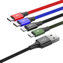 4 in 1 USB to 2x Type-C 1x Lightning 1x Micro USB Charging