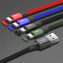 4 in 1 USB to 2x Type-C 1x Lightning 1x Micro USB Charging