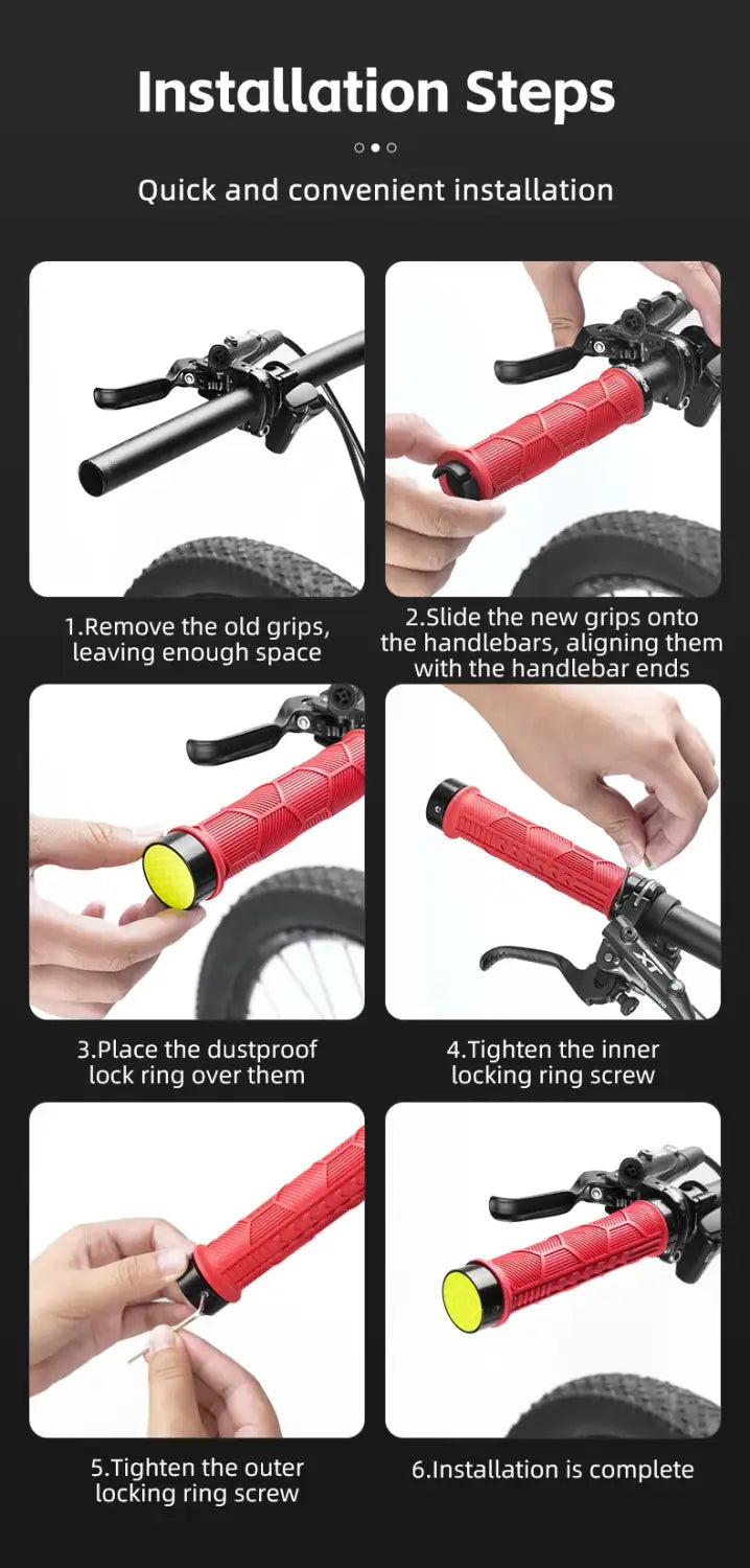 Bike Handlebar Grips Non-Slip Bicycle Handle Cover Anti-skid