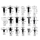 415pcs Car Body Push Retainer Pin Rivet Trim Plastic Clips 2