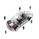415pcs Car Body Push Retainer Pin Rivet Trim Plastic Clips 4