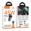 45W Dual USB C Super Fast Car Charger w/ Mini Size C to C