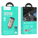 Hoco Fast Charging 30W C to C Car Charger