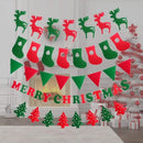 46PCS Merry Christmas Banner Decorations Bunting Sign 3