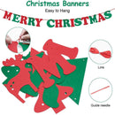 46PCS Merry Christmas Banner Decorations Bunting Sign 2