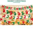 46PCS Merry Christmas Banner Decorations Bunting Sign 7
