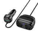 48W PD + QC Super Fast Car Charger w/ 2 x Cigarette Lighter