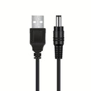 Barrel Jack Power Cable - 5V / 5.5mm x 2.1mm charger (Black) 1m