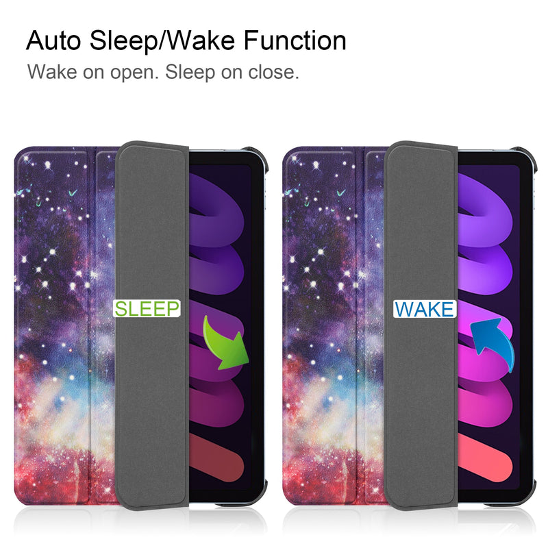 iPad Mini 7 (A17 Pro 2024) Designer Tri Fold Case [Galaxy]